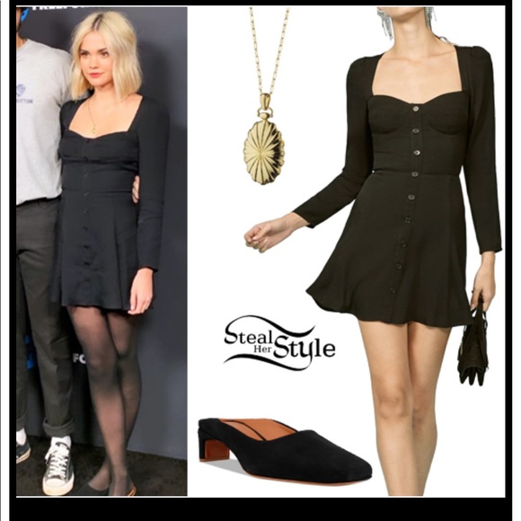 NEW • Reformation • Milla Mini Black Dress 10 - Picture 6 of 7